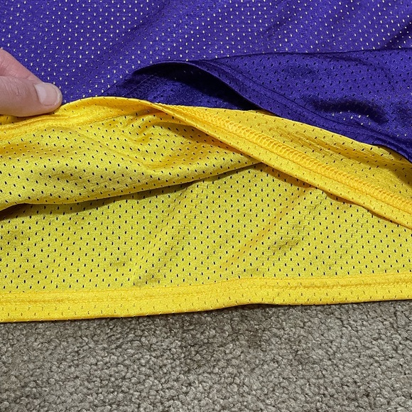 MINT ADIDAS REVERSIBLE MESH JERSEY TANK TOP LA LAKERS OR VIKINGS YELLOW & PURPLE - Picture 8 of 12